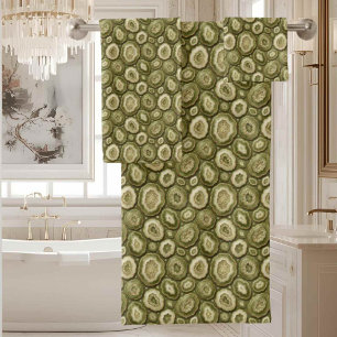 Luxury Agate   Geode Towel Set - Olive Green