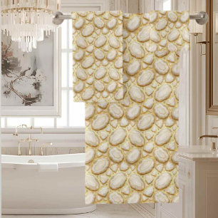 Luxury Agate Geode Towel Set - White & Gold