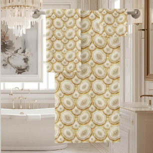 Luxury Agate Geode Towel Set - White & Gold