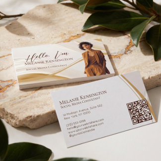 Luxury Agate Professional Business Photo QR Code Card