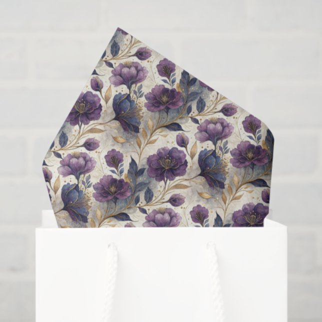 Luxury alcohol ink floral tiled pattern tissue paper (Gift Bag)