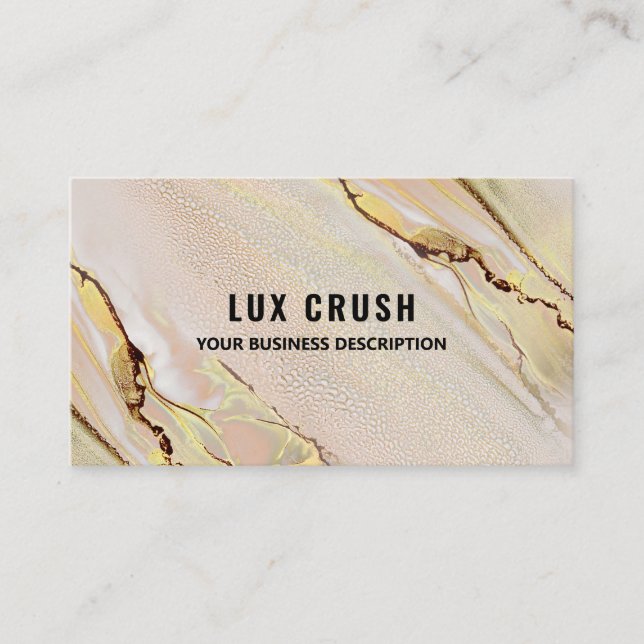 Luxury Alcohol Ink Hair Skin Beauty Business Card (Front)