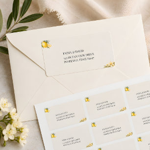 Luxury Amalfi Lemon Address Label