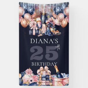 Luxury Any Year Birthday Personalised Banner