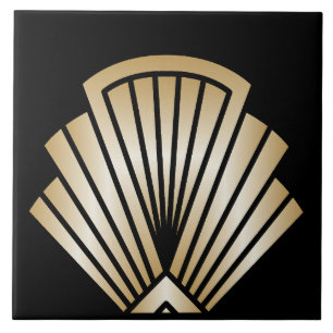 Luxury Art Deco Fan Motif Tile