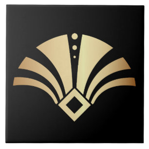 Luxury Art Deco Fan Motif Tile