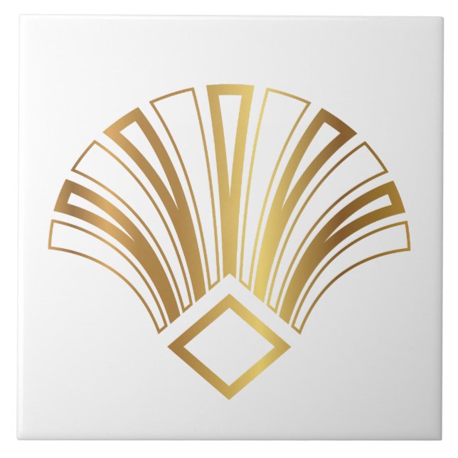Luxury Art Deco Fan Motif Tile (Front)