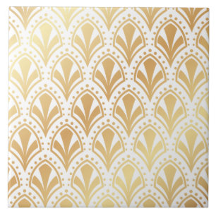 Luxury Art Deco Fan Motif Tile