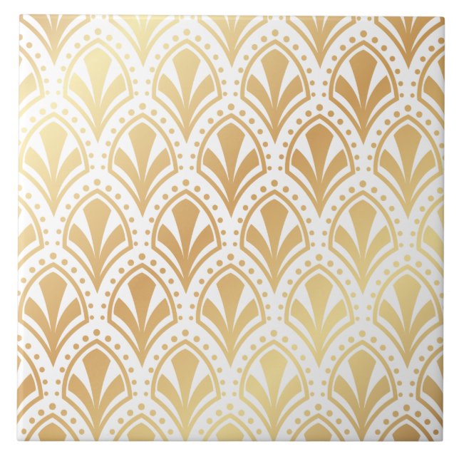 Luxury Art Deco Fan Motif Tile (Front)