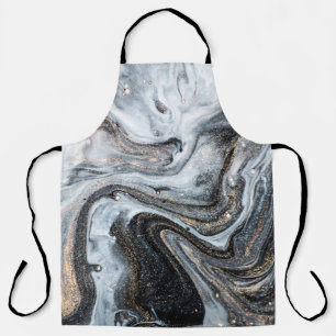 Luxury art in Eastern style. Golden swirl, artisti Apron
