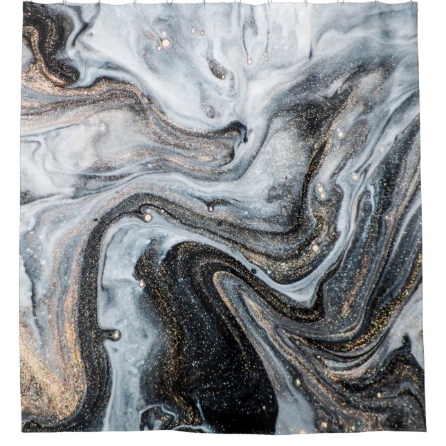 Luxury art in Eastern style. Golden swirl, artisti Shower Curtain (Front)