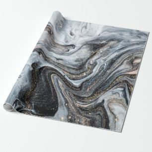 Luxury art in Eastern style. Golden swirl, artisti Wrapping Paper