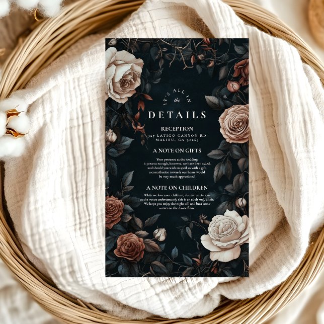 Luxury Art Nouveau Floral Wedding  Enclosure Card (Creator Uploaded)