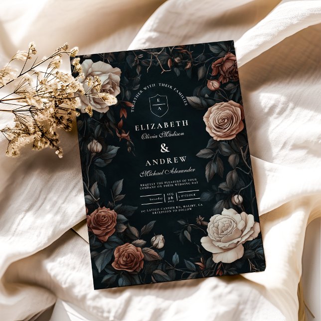 Luxury Art Nouveau Floral Wedding  Invitation (Creator Uploaded)