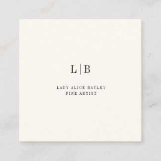 Luxury Artist Business Card | Ivory Minimalist Fin