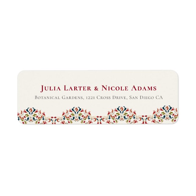 Luxury Artistic Botanical Floral Paisley Wedding (Front)