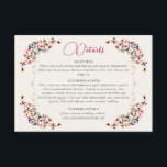 Luxury Artistic Botanical Floral Paisley Wedding Enclosure Card<br><div class="desc">Beautiful Invitation to celebrate Special occasions and festivals comes with digital and E-invitation as per your request. We would love to replicate our designs to make multiple products like rsvp cards, labels envelopes, and more. Customisation is available for ready to print on request at info@shamaurcreatif@gmail.com. Look Forward to hearing from...</div>