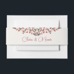 Luxury Artistic Botanical Floral Paisley Wedding Invitation Belly Band<br><div class="desc">Beautiful Invitation to celebrate Special occasions and festivals comes with digital and E-invitation as per your request. We would love to replicate our designs to make multiple products like rsvp cards, labels envelopes, and more. Customisation is available for ready to print on request at info@shamaurcreatif@gmail.com. Look Forward to hearing from...</div>