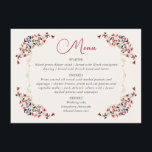 Luxury Artistic Botanical Floral Paisley Wedding Menu<br><div class="desc">Beautiful Invitation to celebrate Special occasions and festivals comes with digital and E-invitation as per your request. We would love to replicate our designs to make multiple products like rsvp cards, labels envelopes, and more. Customisation is available for ready to print on request at info@shamaurcreatif@gmail.com. Look Forward to hearing from...</div>