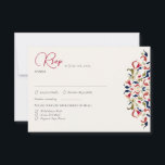 Luxury Artistic Botanical Floral Paisley Wedding RSVP Card<br><div class="desc">Beautiful Invitation to celebrate Special occasions and festivals comes with digital and E-invitation as per your request. We would love to replicate our designs to make multiple products like rsvp cards, labels envelopes, and more. Customisation is available for ready to print on request at info@shamaurcreatif@gmail.com. Look Forward to hearing from...</div>