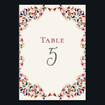 Luxury Artistic Botanical Floral Paisley Wedding Table Number<br><div class="desc">Beautiful Invitation to celebrate Special occasions and festivals comes with digital and E-invitation as per your request. We would love to replicate our designs to make multiple products like rsvp cards, labels envelopes, and more. Customisation is available for ready to print on request at info@shamaurcreatif@gmail.com. Look Forward to hearing from...</div>