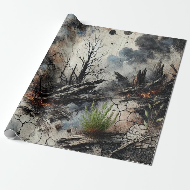 Luxury Artistic Wrapping Paper (Unrolled)
