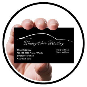 Luxury Auto Detailing Simple Business Card