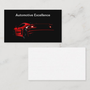 Luxury Automotive Thick Black Core Business Card