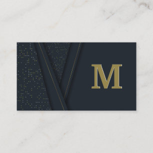 Luxury Background   Monogram Business Card