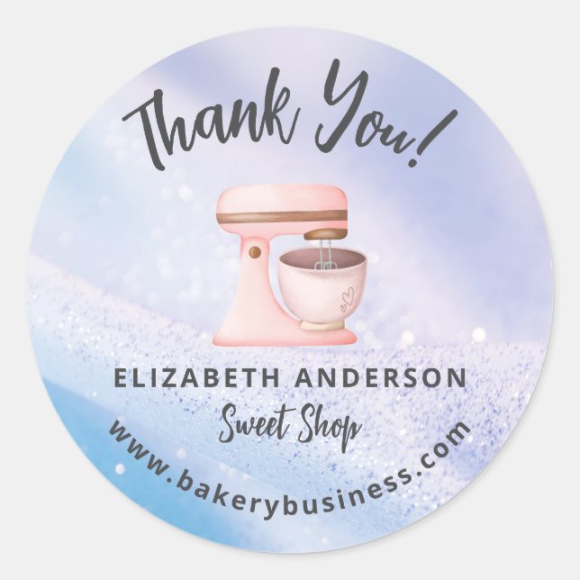 Luxury Bakery Logo Sticker | Packed with care (Front)