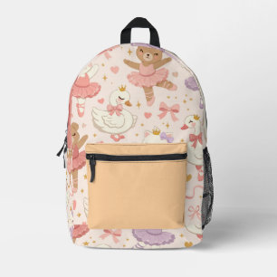 Luxury Ballerina Animals Kids Backpack Pattern