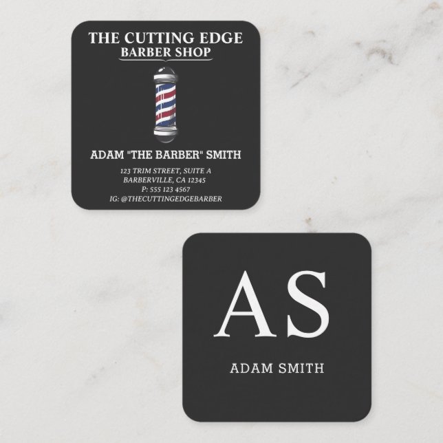 Luxury Barber Business Card (Front/Back)