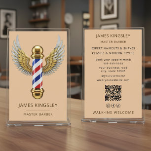 Luxury Barber Pole Haircut Professional Barbershop Flyer
