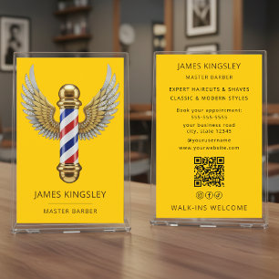 Luxury Barber Pole Haircut Professional Barbershop Flyer