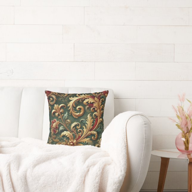 Luxury Baroque Damask Pattern Cushion (Couch)