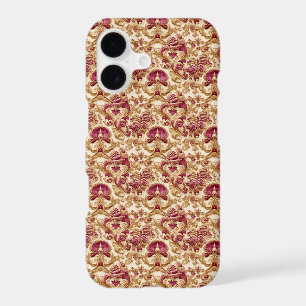 Luxury Baroque Floral Gold and Burgundy
