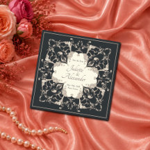 Luxury Baroque Save the Date Card