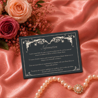 Luxury Baroque Wedding Enclosure Card