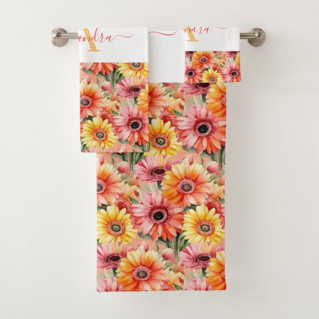 Luxury Bath Towel Set | Pamper Yourself w/ Flowers (Insitu)