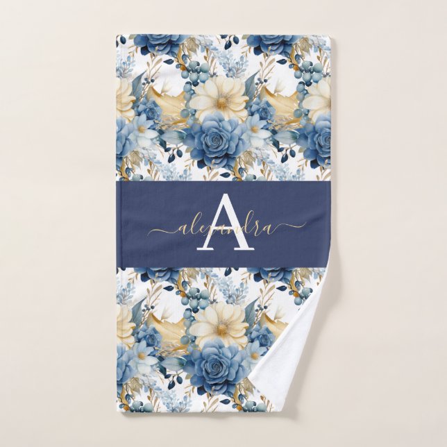 Luxury Bath Towel Set | Pamper Yourself w/ Flowers (Hand Towel)