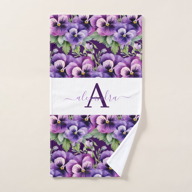 Luxury Bath Towel Set | Pamper Yourself w/ Flowers (Hand Towel)