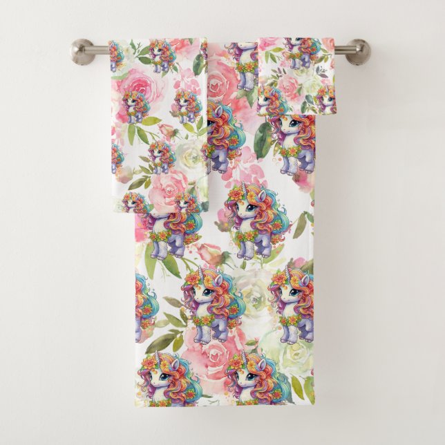 Luxury Bath Towel Set | Pamper Yourself w/ Flowers (Insitu)