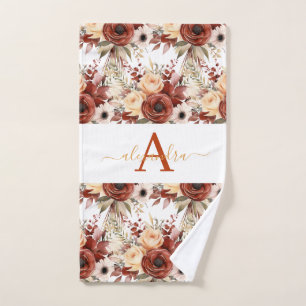 Luxury Bath Towel Set Pamper Yourself w/ Flowers