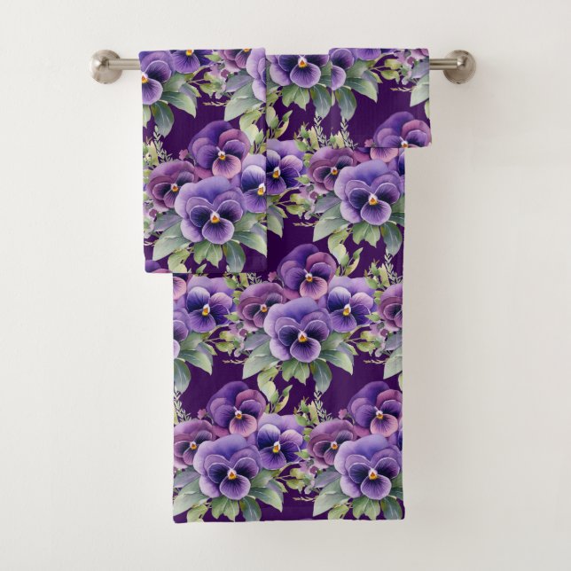 Luxury Bath Towel Set | Pamper Yourself w/ Flowers (Insitu)