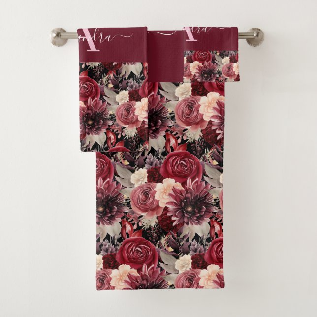 Luxury Bath Towel Set | Pamper Yourself w/ Flowers (Insitu)