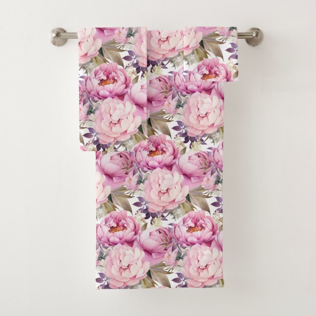Luxury Bath Towel Set | Pamper Yourself w/ Flowers (Insitu)