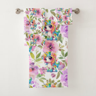 Luxury Bath Towel Set   Pamper Yourself w/ Flowers