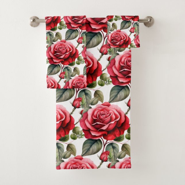 Luxury Bath Towel Set | Pamper Yourself w/ Flowers (Insitu)