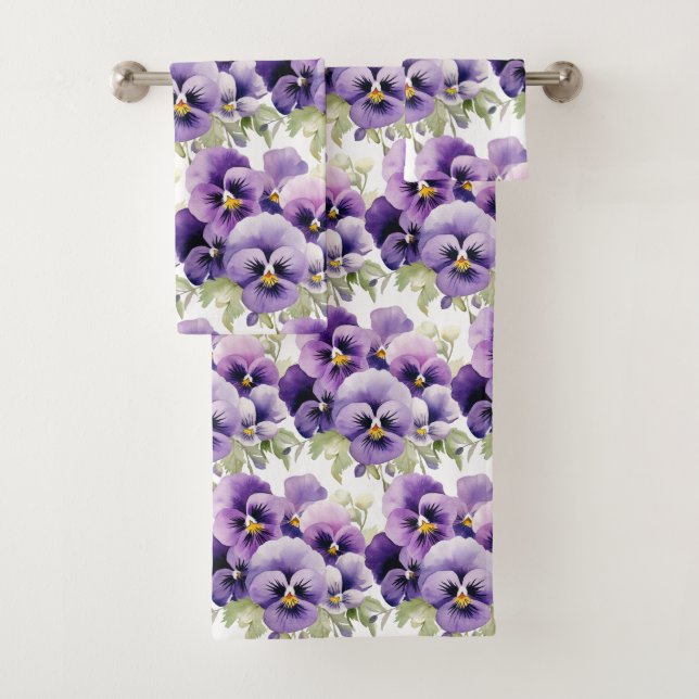 Luxury Bath Towel Set | Pamper Yourself w/ Flowers (Insitu)