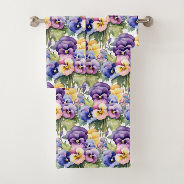 Luxury Bath Towel Set | Pamper Yourself w/ Flowers (Insitu)